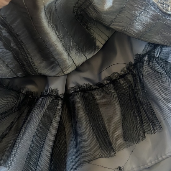 Cherokee | Size 12 Charcoal Gray and Silver Sequined Dress - Picture 14 of 16